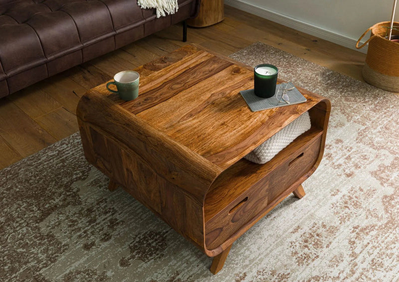 Marwar Solid Sheesham Wood Coffee Table with Storage