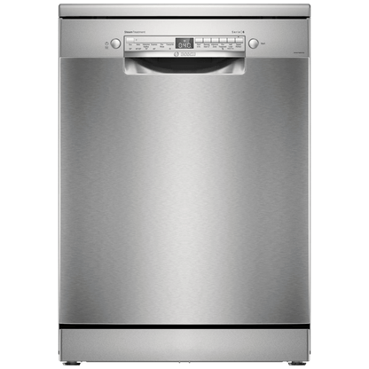 BOSCH Series 6 14 Place Settings Free Standing Dishwasher with Glass Protection Technology (No Pre-rinse Required, Silver)