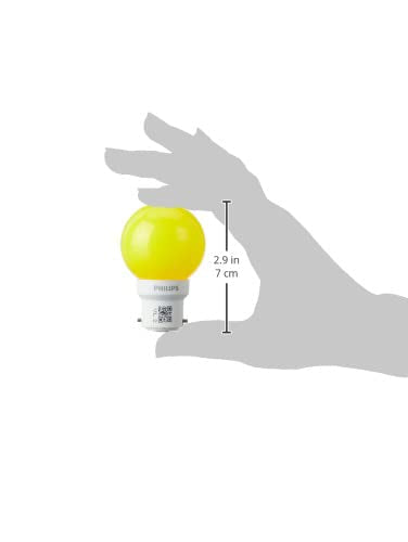 Philips Deco Mini Base B22 0.5-Watt LED Bulb (Pack of 4, Yellow)
