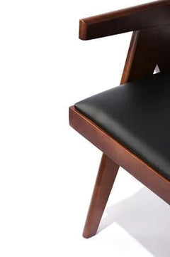 Sheesham Wood Cane Chair for Living Room | Mid-Century Accent Armchair with Handwoven Rattan Back & Seat | Wood
