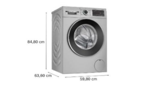 Bosch Series 6 Front Load Washing Machine, 10 kg, 1400 RPM, Inverter Motor, Anti Stain, Hygiene Steam, Silver, WGA254ISIN-3
