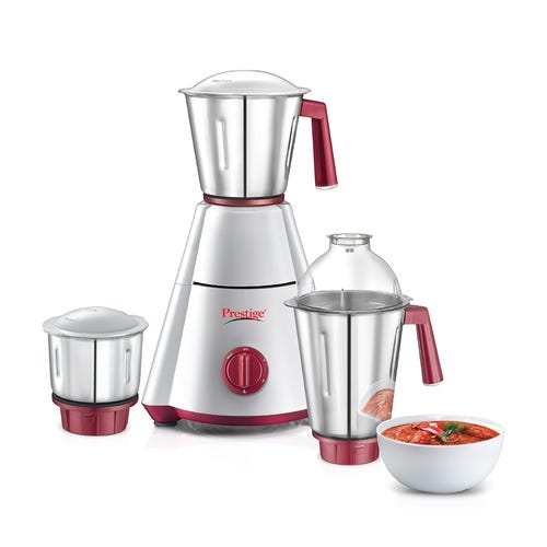 PRESTIGE NAKSHATRA PLUS 750 WATTS MIXER GRINDER, WITH ACCESSORIES - STAINLESS STEEL JARS 3 UNIT