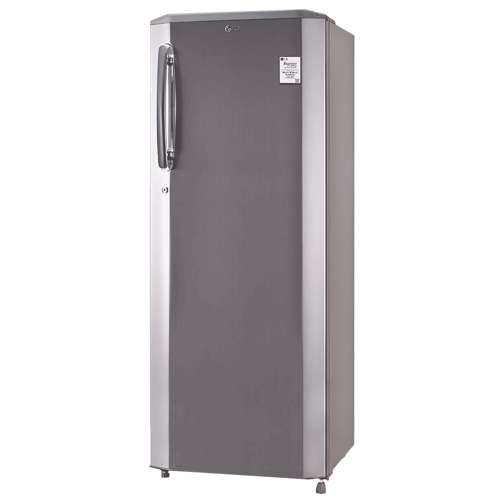LG 261 Litres 3 Star Direct Cool Single Door Refrigerator with Stabilizer Free Operation (GL-B281BPZX.DPZZEB, Shiny Steel)