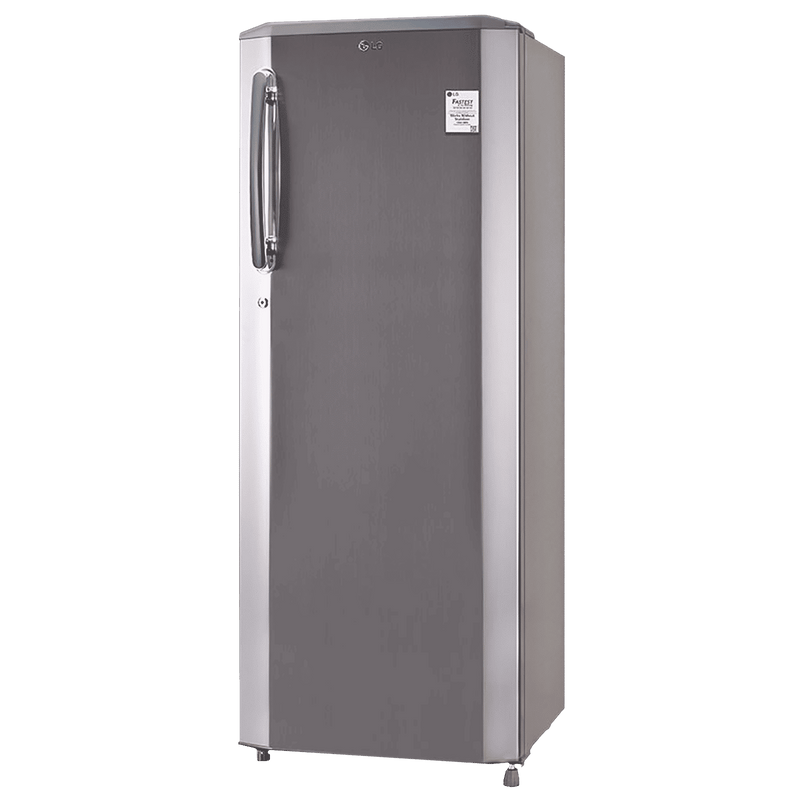 LG 261 Litres 3 Star Direct Cool Single Door Refrigerator with Stabilizer Free Operation (GL-B281BPZX.DPZZEB, Shiny Steel)