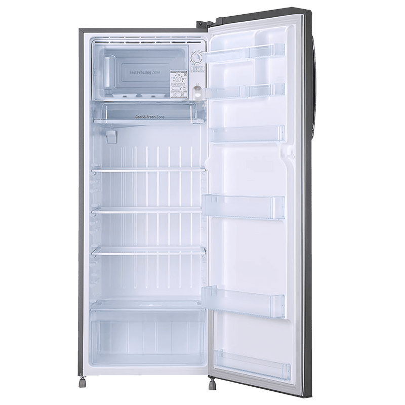 LG 261 Litres 3 Star Direct Cool Single Door Refrigerator with Stabilizer Free Operation (GL-B281BPZX.DPZZEB, Shiny Steel)