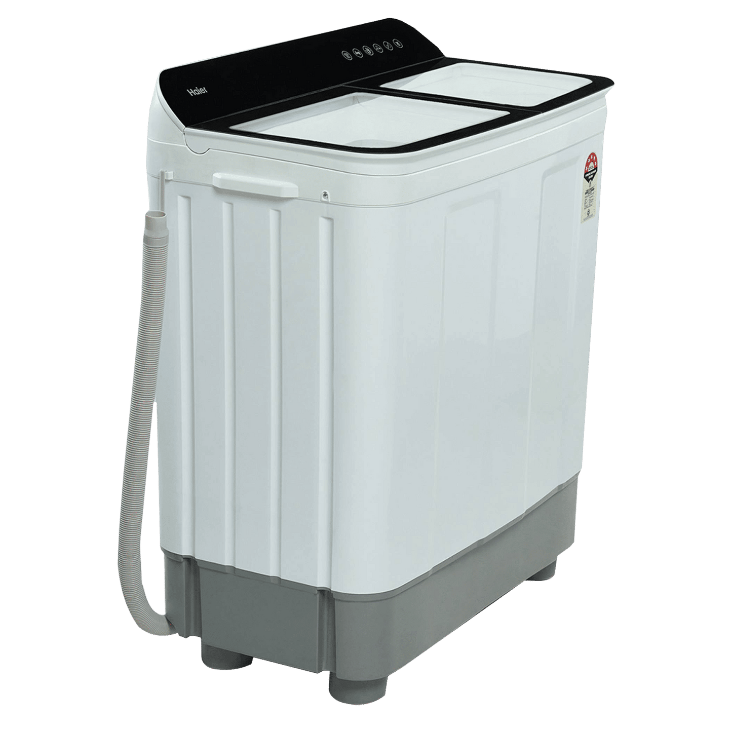 Haier 10 kg 5 Star Semi Automatic Washing Machine with 4D Magic Filter (HTW100-178BK, Black)