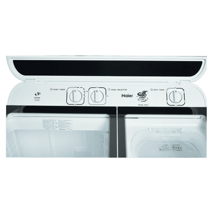 Haier 10 kg 5 Star Semi Automatic Washing Machine with 4D Magic Filter (HTW100-178BK, Black)