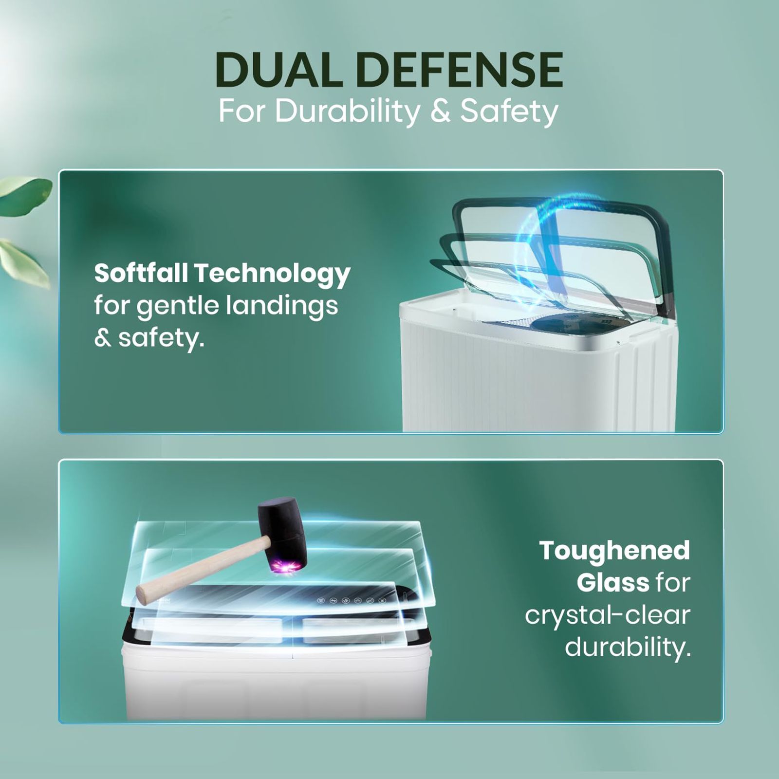 Haier 10 kg 5 Star Semi Automatic Washing Machine with 4D Magic Filter (HTW100-178BK, Black)