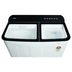Haier 10 kg 5 Star Semi Automatic Washing Machine with 4D Magic Filter (HTW100-178BK, Black)