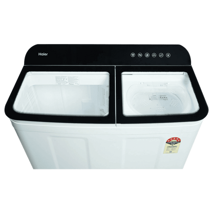 Haier 10 kg 5 Star Semi Automatic Washing Machine with 4D Magic Filter (HTW100-178BK, Black)