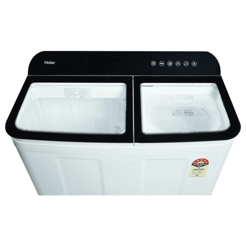 Haier 10 kg 5 Star Semi Automatic Washing Machine with 4D Magic Filter (HTW100-178BK, Black)