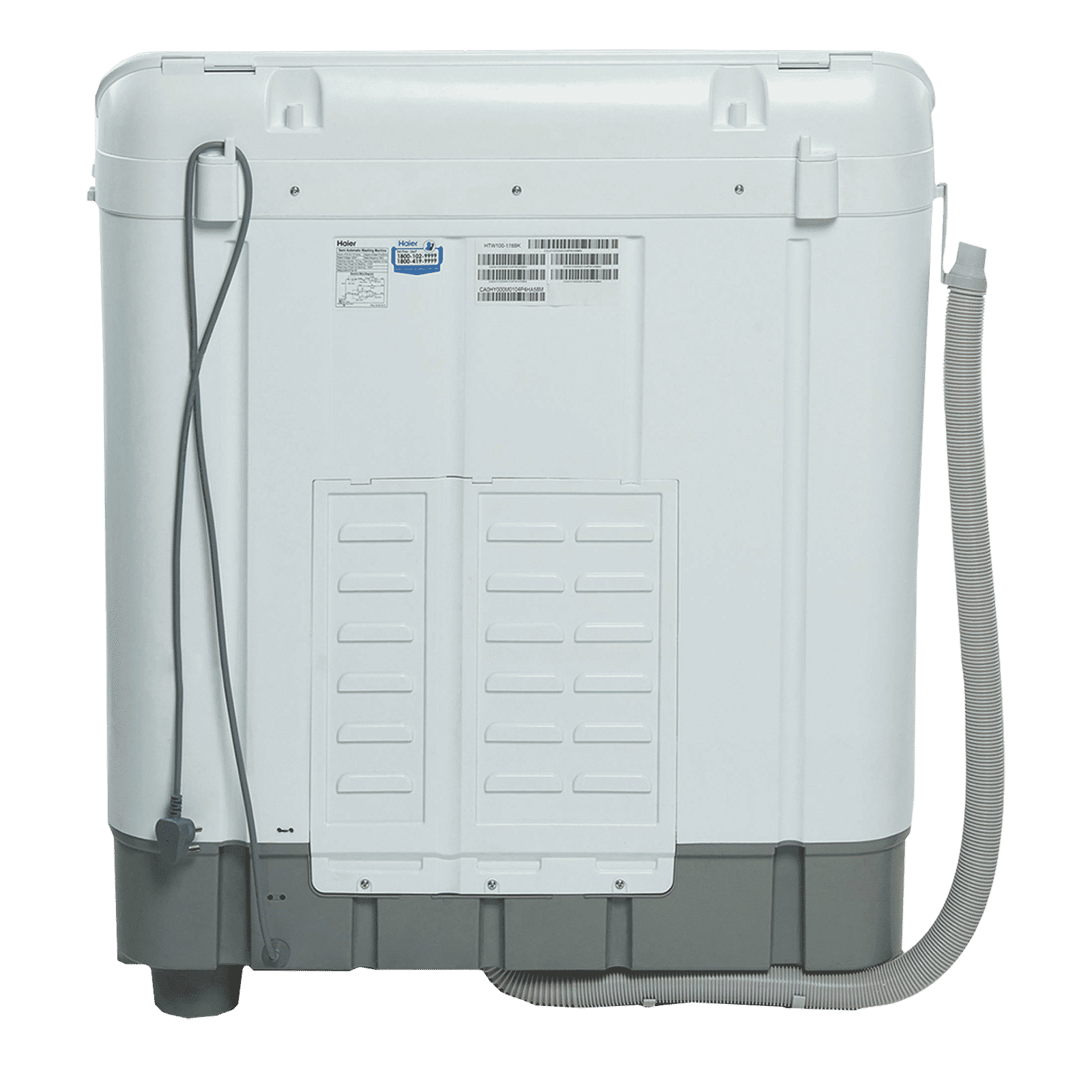 Haier 10 kg 5 Star Semi Automatic Washing Machine with 4D Magic Filter (HTW100-178BK, Black)