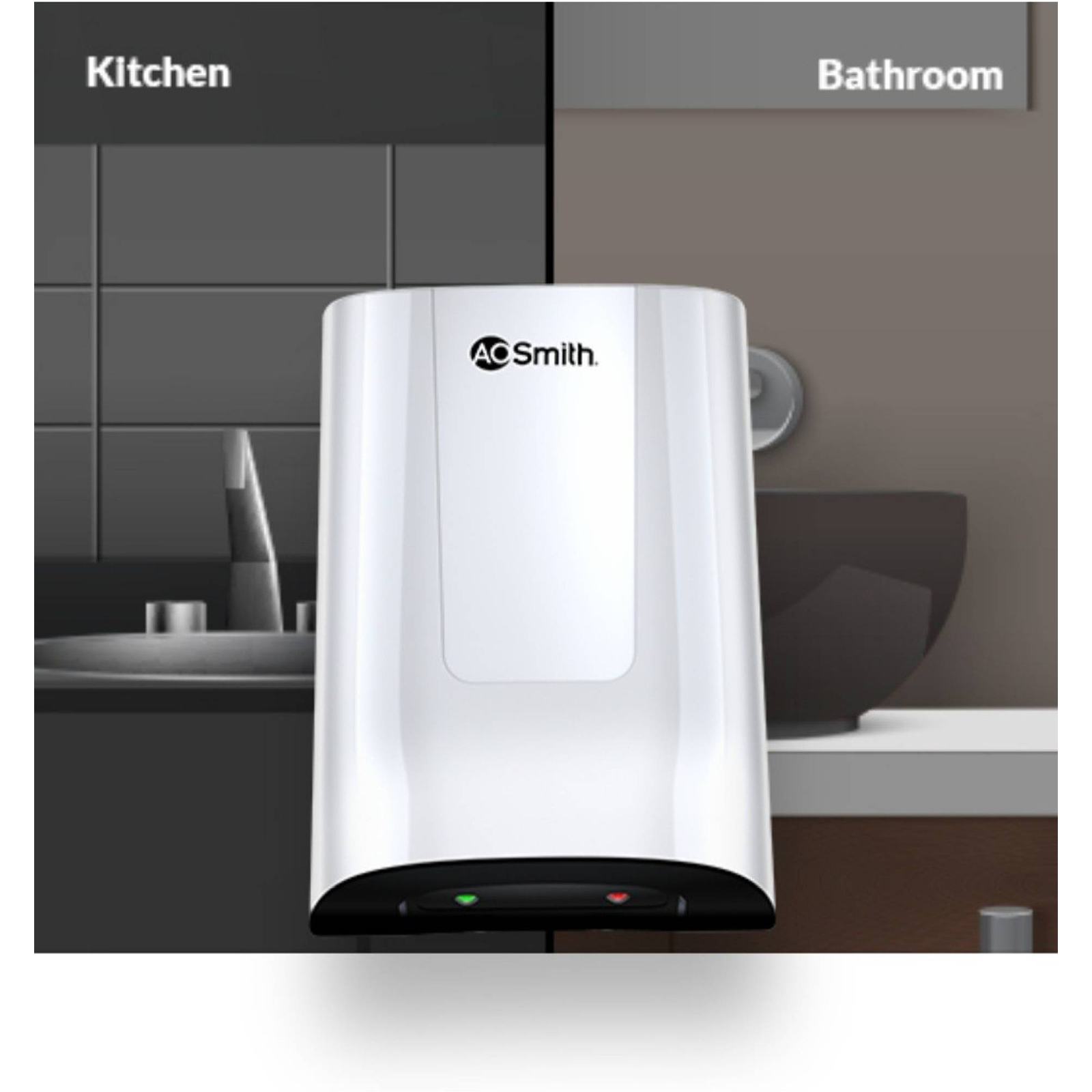 AO Smith MiniBot 3 Litre 5 Star Vertical Instant Geyser with Cutting Edge Technology (White)