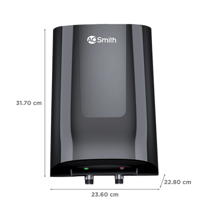 AO Smith MiniBot 3 Litres 5 Star Vertical Instant Water Geyser with Glass Coated (Black)