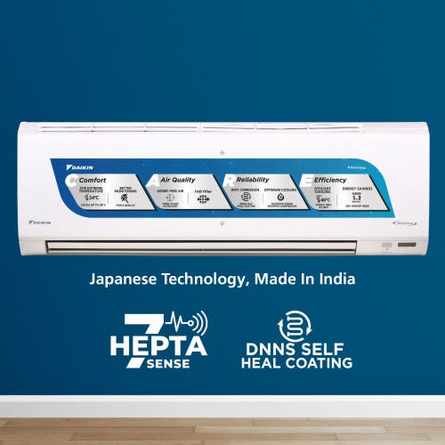 Daikin Premium Series 1.5 Ton 5 Star Inverter Split AC | 100% Copper | PM 2.5 Filter | Coanda Airflow | Dew Clean Technology | Power Chill Operation (ATKM50U, White)