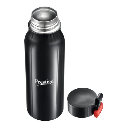 Prestige PSWBC 09 Stainless Steel Vacuum Water Bottle, 350ml (Black)