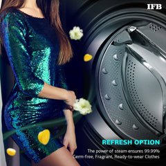 IFB 8.5/6.5 kg 5 Star Inverter Fully Automatic Front Load Washer Dryer (Executive ZXS, Power Steam Wash, Silver)