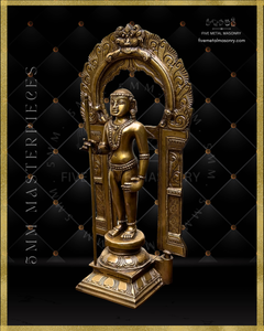 Dhandayudhapani Murugan Panchaloha Bronze Icon - 13" with arch - Masterpieces Collection