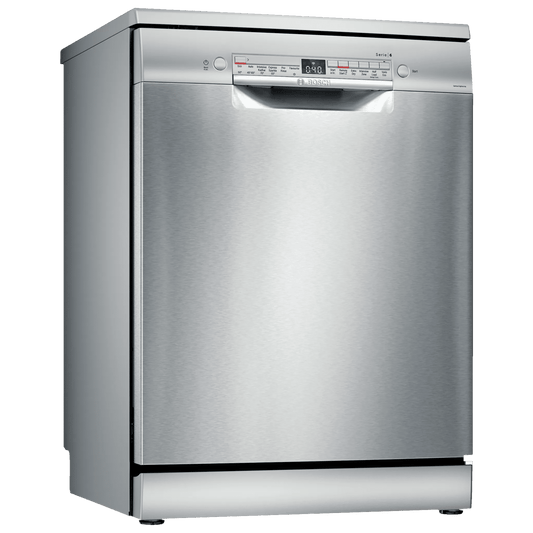 BOSCH Series 6 13 Place Settings Free Standing Dishwasher with Glass Protection Technology (Silver Inox)