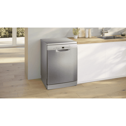 BOSCH Series 6 13 Place Settings Free Standing Dishwasher with Glass Protection Technology (Silver Inox)