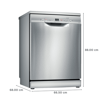 BOSCH Series 6 13 Place Settings Free Standing Dishwasher with Glass Protection Technology (Silver Inox)