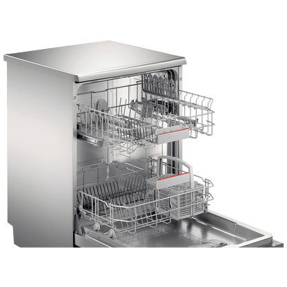 BOSCH Series 6 13 Place Settings Free Standing Dishwasher with Glass Protection Technology (Silver Inox)