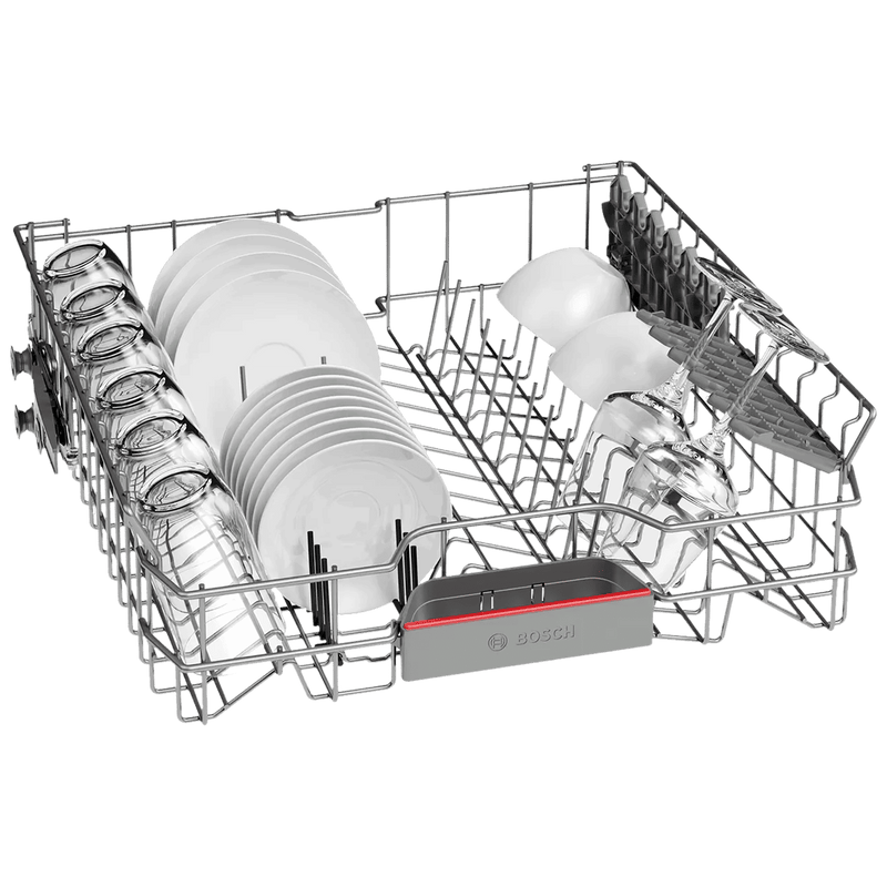 BOSCH Series 6 13 Place Settings Free Standing Dishwasher with Glass Protection Technology (Silver Inox)