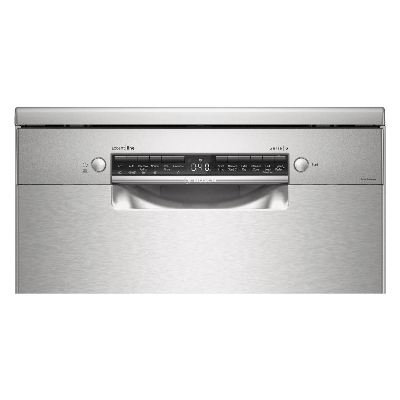 BOSCH Series 6 14 Place Settings Free Standing Dishwasher with Triple Rackmatic System (Silver Inox)