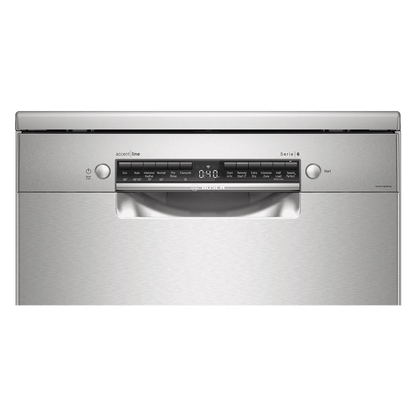 BOSCH Series 6 14 Place Settings Free Standing Dishwasher with Triple Rackmatic System (Silver Inox)