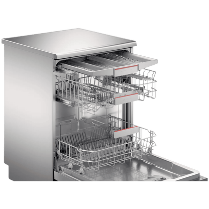 BOSCH Series 6 14 Place Settings Free Standing Dishwasher with Triple Rackmatic System (Silver Inox)