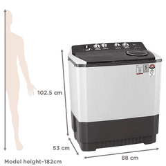 LG 9 kg 5 Star Semi Automatic Washing Machine with Lint Filter (P9041SGAZ.ADGQEIL, Grey)