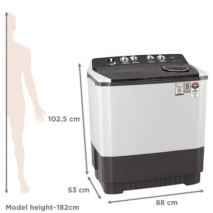 LG 9 kg 5 Star Semi Automatic Washing Machine with Lint Filter (P9041SGAZ.ADGQEIL, Grey)