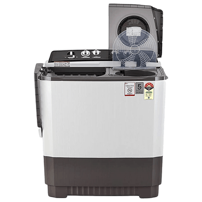 LG 9 kg 5 Star Semi Automatic Washing Machine with Lint Filter (P9041SGAZ.ADGQEIL, Grey)