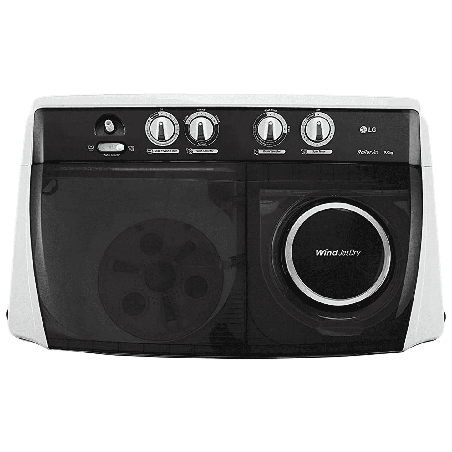 LG 9 kg 5 Star Semi Automatic Washing Machine with Lint Filter (P9041SGAZ.ADGQEIL, Grey)