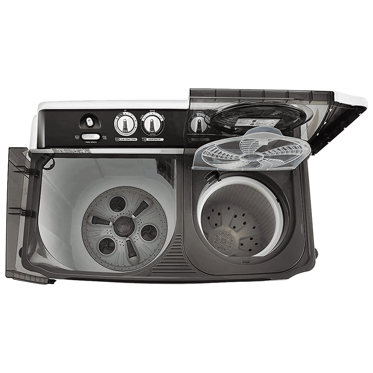 LG 9 kg 5 Star Semi Automatic Washing Machine with Lint Filter (P9041SGAZ.ADGQEIL, Grey)