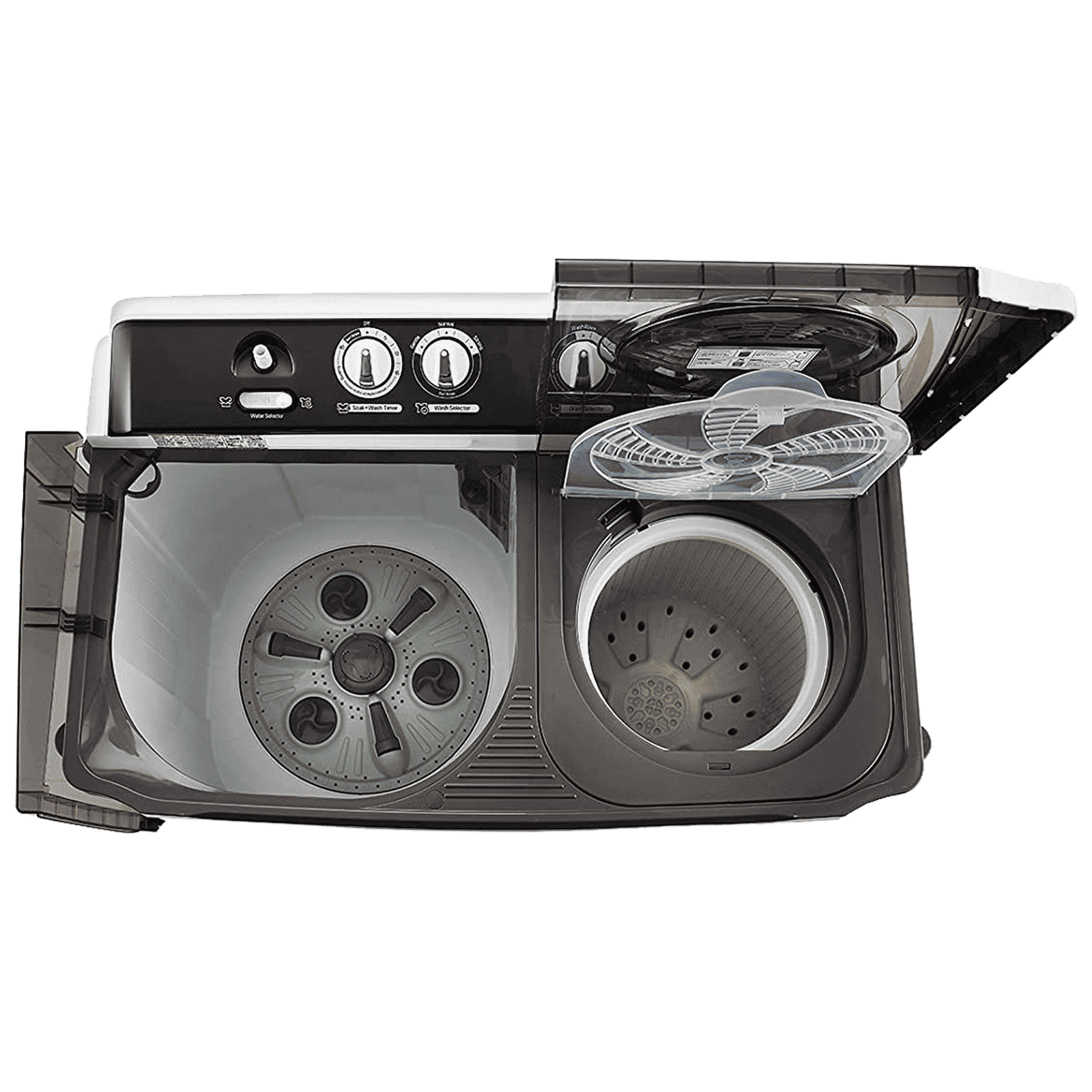 LG 9 kg 5 Star Semi Automatic Washing Machine with Lint Filter (P9041SGAZ.ADGQEIL, Grey)