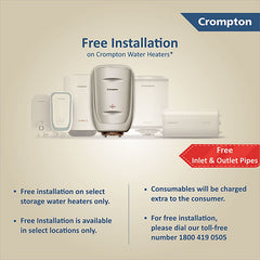 Crompton Solarium Neo 6 Litres 4 Star Vertical Storage Water Geyser with Glass Coated Incoloy Heating Element (White)