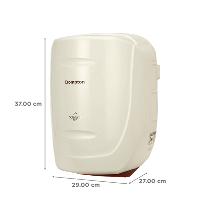 Crompton Solarium Neo 6 Litres 4 Star Vertical Storage Water Geyser with Glass Coated Incoloy Heating Element (White)
