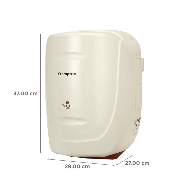 Crompton Solarium Neo 6 Litres 4 Star Vertical Storage Water Geyser with Glass Coated Incoloy Heating Element (White)