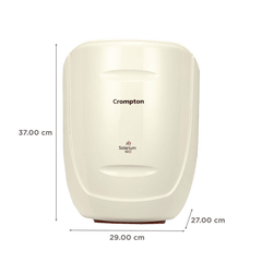 Crompton Solarium Neo 10 Litres 5 Star Vertical Storage Water Geyser with Glass Coated Incoloy Heating Element (White)