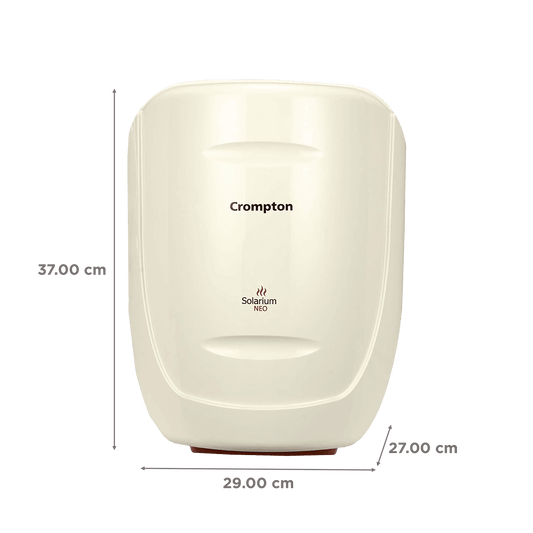 Crompton Solarium Neo 10 Litres 5 Star Vertical Storage Water Geyser with Glass Coated Incoloy Heating Element (White)