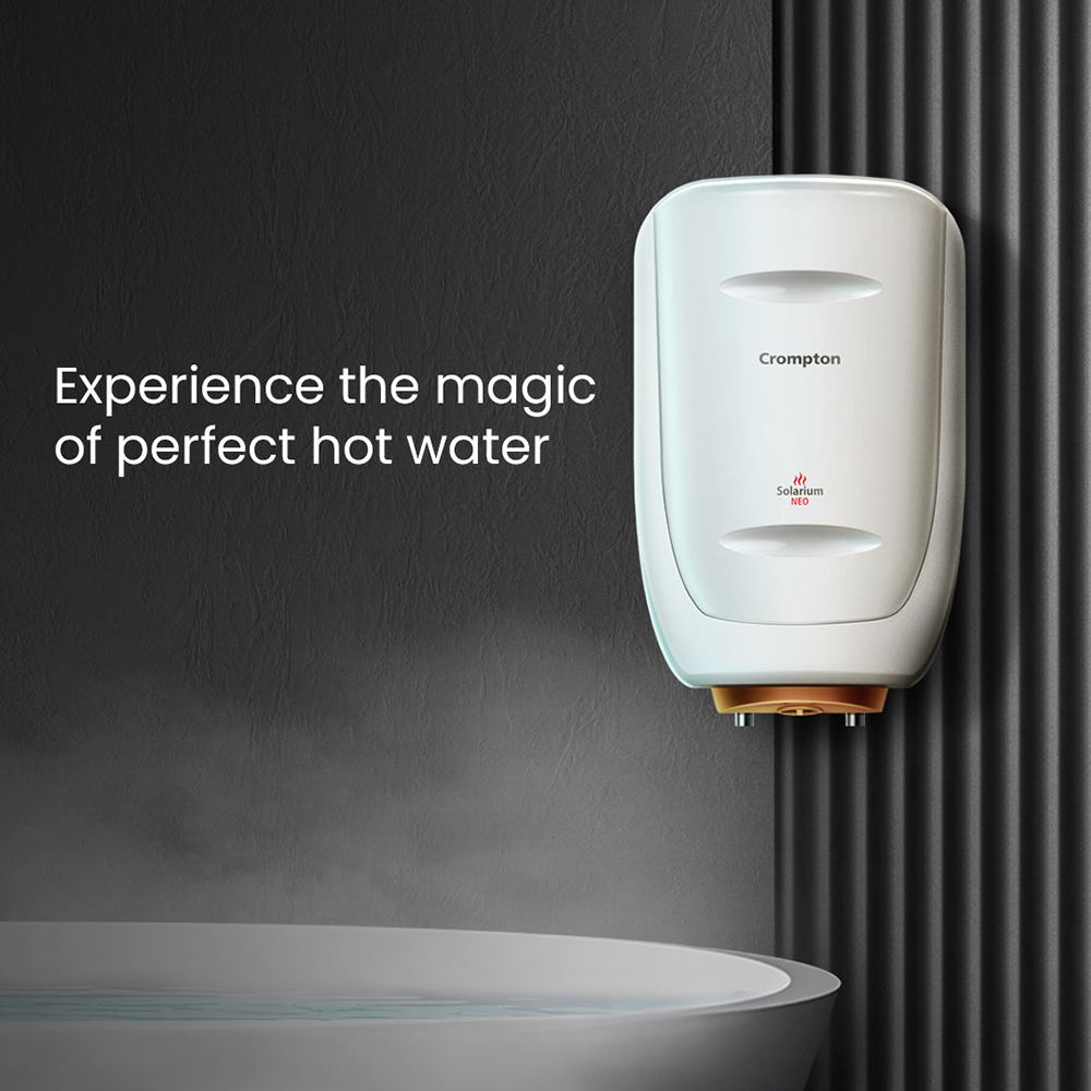 Crompton Solarium Neo 25 Litre 5 Star Vertical Storage Geyser with Anti Siphon Protection (Ivory)