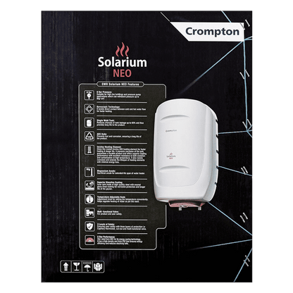 Crompton Solarium Neo 25 Litre 5 Star Vertical Storage Geyser with Anti Siphon Protection (Ivory)