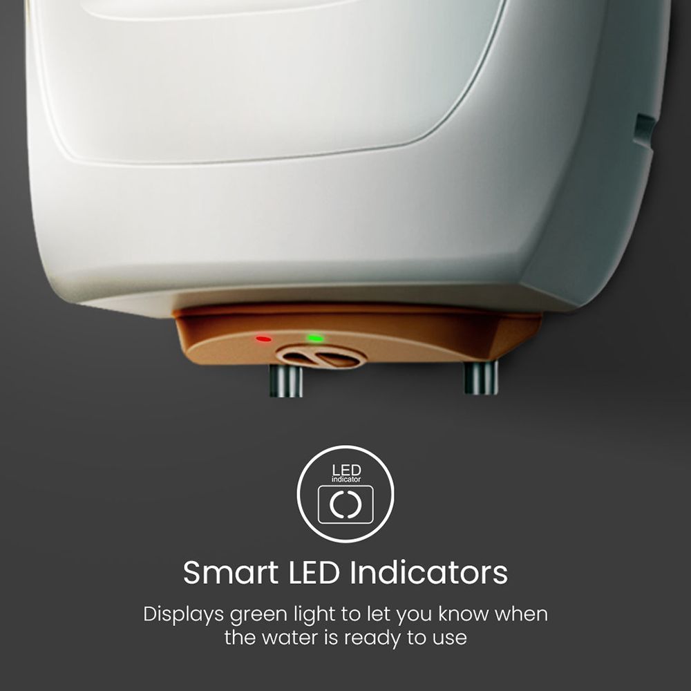 Crompton Solarium Neo 25 Litre 5 Star Vertical Storage Geyser with Anti Siphon Protection (Ivory)