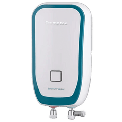 Crompton Solarium Vogue 3 Litre Vertical Instant Geyser with Rust Proof (White & Turquoise Blue)