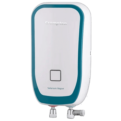 Crompton Solarium Vogue 3 Litre Vertical Instant Geyser with Rust Proof (White & Turquoise Blue)