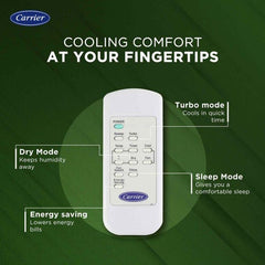 Carrier 2 Ton 3 Star Fixed Speed Window AC | 100% Copper | Energy Saver Mode | Turbo Mode | Remote Control (Estrella FX | White) 2025 Model