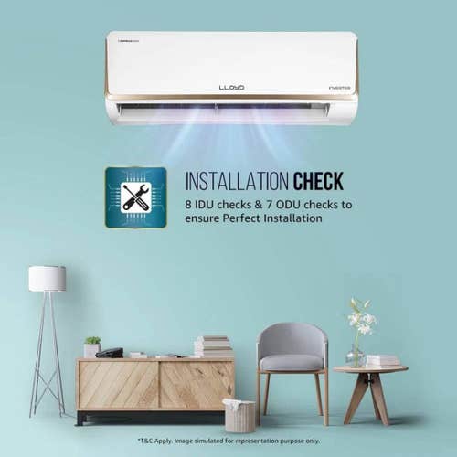Lloyd 1 Ton 5 Star Inverter Split AC | 5 in 1 Convertible | Smart 4-Way Swing | Wi-Fi Ready | Clean Air Filter | Turbo Cool | Strong Dehumidifier | 100% Copper (GLS12I5FOJGR, White) 2025 Model