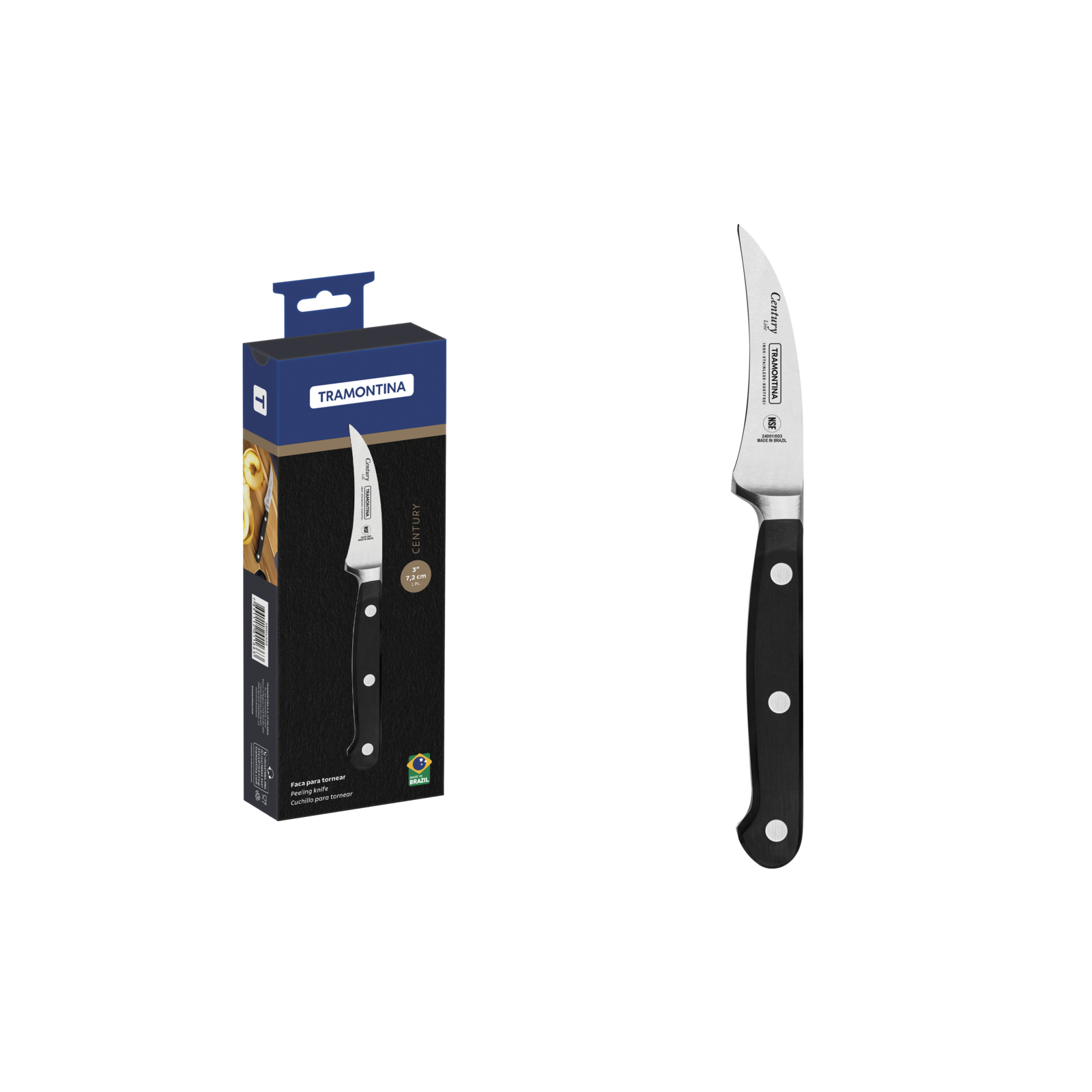 Century Peeling Knife 7 cm/ 3in - Black