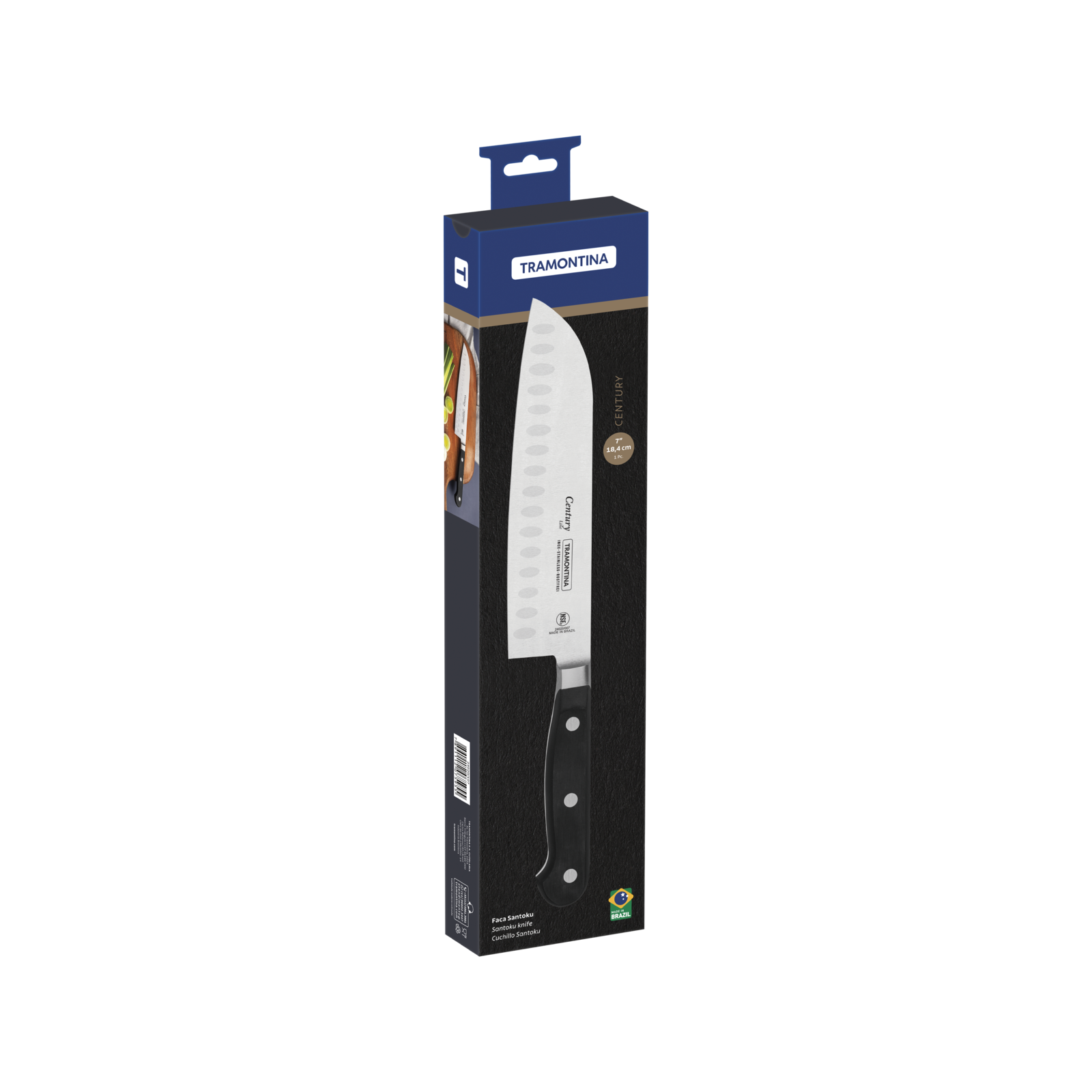 Century Santoku Knife 17 cm/ 7in - Black